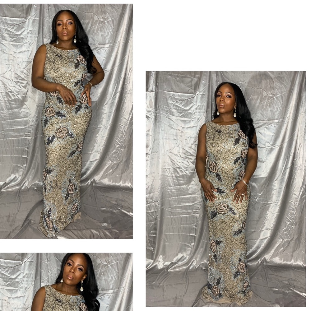 Brand new sequins gown never worn by Parker black